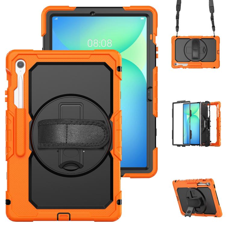 Silicone Hybrid PC Tablet Case with Shoulder Strap, For Samsung Galaxy Tab S10 Lite / S10 FE, For Samsung Galaxy Tab S11, For Samsung Galaxy Tab S10 FE+