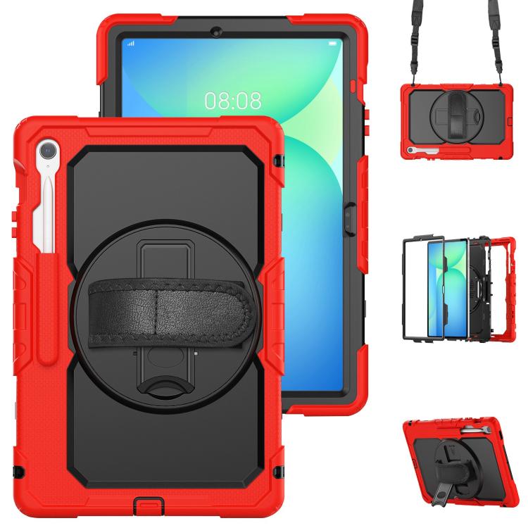 Silicone Hybrid PC Tablet Case with Shoulder Strap, For Samsung Galaxy Tab S10 Lite / S10 FE, For Samsung Galaxy Tab S11, For Samsung Galaxy Tab S10 FE+