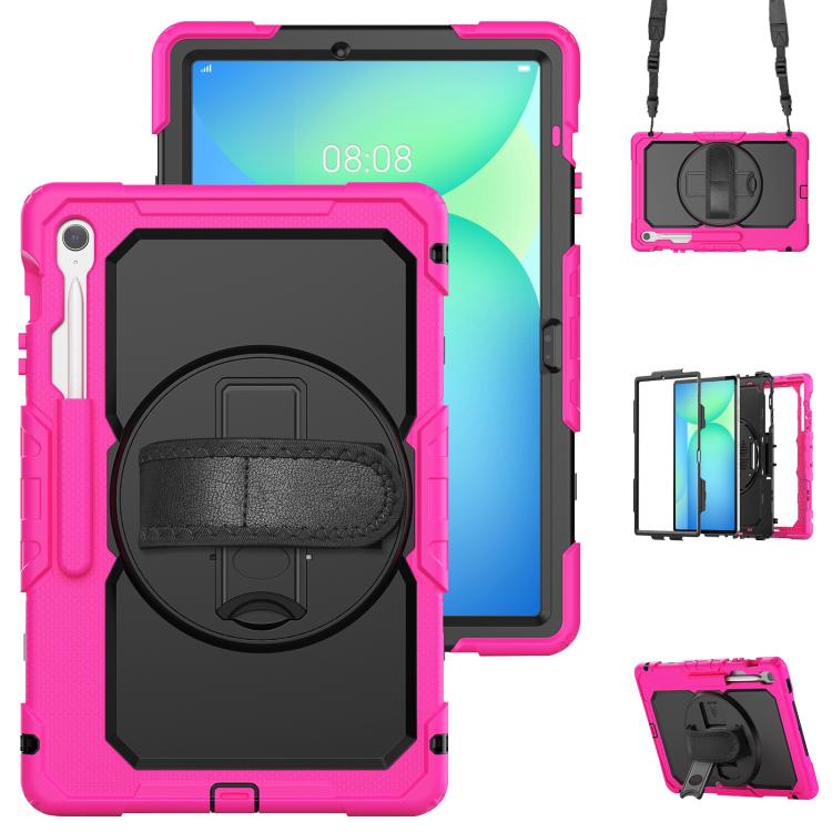 Silicone Hybrid PC Tablet Case with Shoulder Strap, For Samsung Galaxy Tab S10 Lite / S10 FE, For Samsung Galaxy Tab S11, For Samsung Galaxy Tab S10 FE+