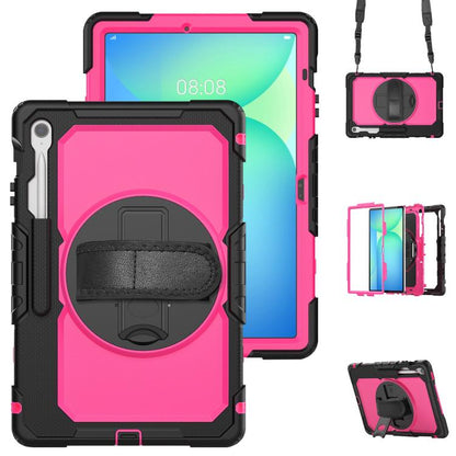 Silicone Hybrid PC Tablet Case with Shoulder Strap, For Samsung Galaxy Tab S10 Lite / S10 FE, For Samsung Galaxy Tab S11, For Samsung Galaxy Tab S10 FE+