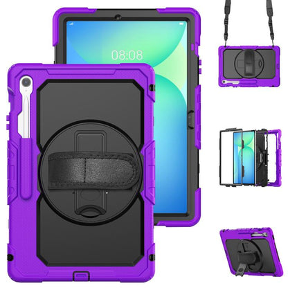 Silicone Hybrid PC Tablet Case with Shoulder Strap, For Samsung Galaxy Tab S10 Lite / S10 FE, For Samsung Galaxy Tab S11, For Samsung Galaxy Tab S10 FE+