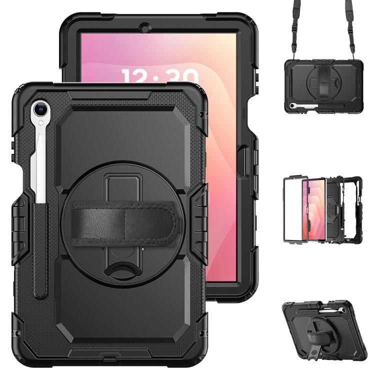Silicone Hybrid PC Tablet Case with Shoulder Strap, For Samsung Galaxy Tab S10 Lite / S10 FE, For Samsung Galaxy Tab S11, For Samsung Galaxy Tab S10 FE+