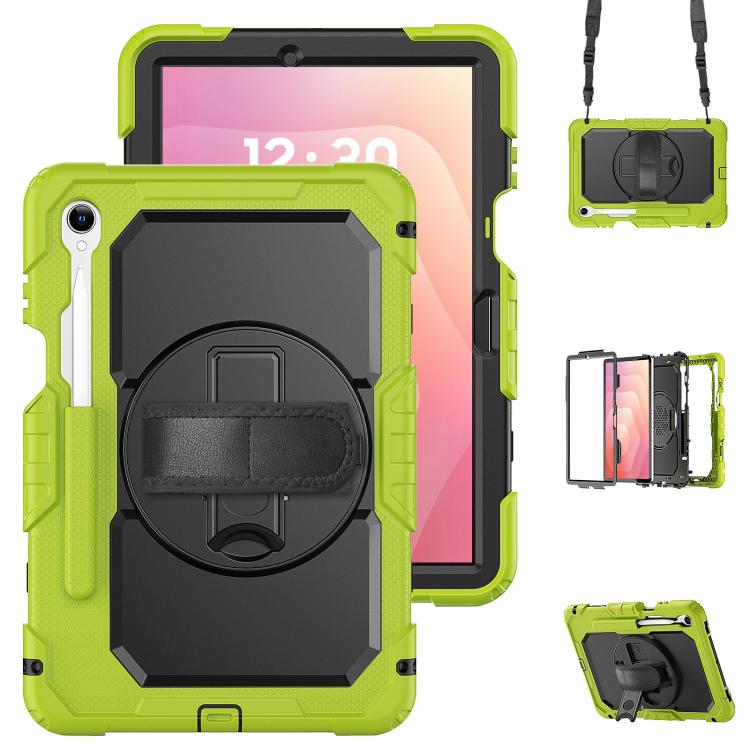Silicone Hybrid PC Tablet Case with Shoulder Strap, For Samsung Galaxy Tab S10 Lite / S10 FE, For Samsung Galaxy Tab S11, For Samsung Galaxy Tab S10 FE+