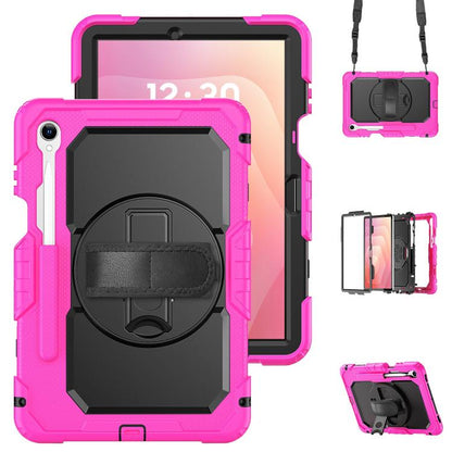 Silicone Hybrid PC Tablet Case with Shoulder Strap, For Samsung Galaxy Tab S10 Lite / S10 FE, For Samsung Galaxy Tab S11, For Samsung Galaxy Tab S10 FE+