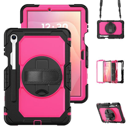 Silicone Hybrid PC Tablet Case with Shoulder Strap, For Samsung Galaxy Tab S10 Lite / S10 FE, For Samsung Galaxy Tab S11, For Samsung Galaxy Tab S10 FE+