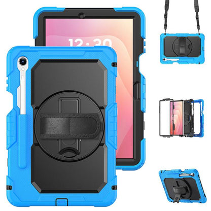 Silicone Hybrid PC Tablet Case with Shoulder Strap, For Samsung Galaxy Tab S10 Lite / S10 FE, For Samsung Galaxy Tab S11, For Samsung Galaxy Tab S10 FE+