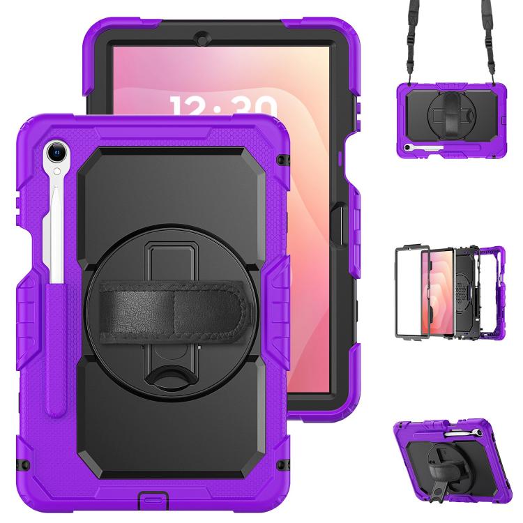 Silicone Hybrid PC Tablet Case with Shoulder Strap, For Samsung Galaxy Tab S10 Lite / S10 FE, For Samsung Galaxy Tab S11, For Samsung Galaxy Tab S10 FE+