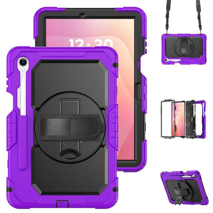 Silicone Hybrid PC Tablet Case with Shoulder Strap, For Samsung Galaxy Tab S10 Lite / S10 FE, For Samsung Galaxy Tab S11, For Samsung Galaxy Tab S10 FE+