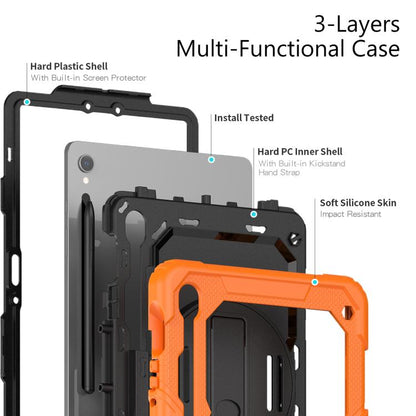 Silicone Hybrid PC Tablet Case with Shoulder Strap, For Samsung Galaxy Tab S10 Lite / S10 FE, For Samsung Galaxy Tab S11, For Samsung Galaxy Tab S10 FE+