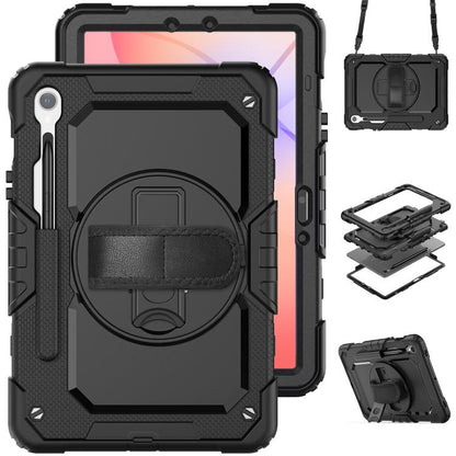 Silicone Hybrid PC Tablet Case with Shoulder Strap, For Samsung Galaxy Tab S10 Lite / S10 FE, For Samsung Galaxy Tab S11, For Samsung Galaxy Tab S10 FE+