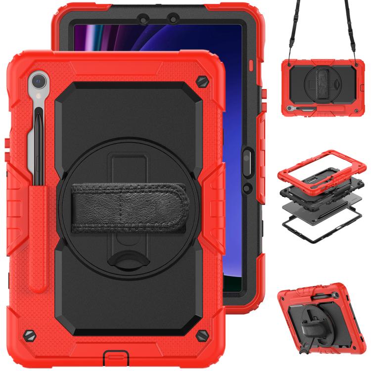 Silicone Hybrid PC Tablet Case with Shoulder Strap, For Samsung Galaxy Tab S10 Lite / S10 FE, For Samsung Galaxy Tab S11, For Samsung Galaxy Tab S10 FE+