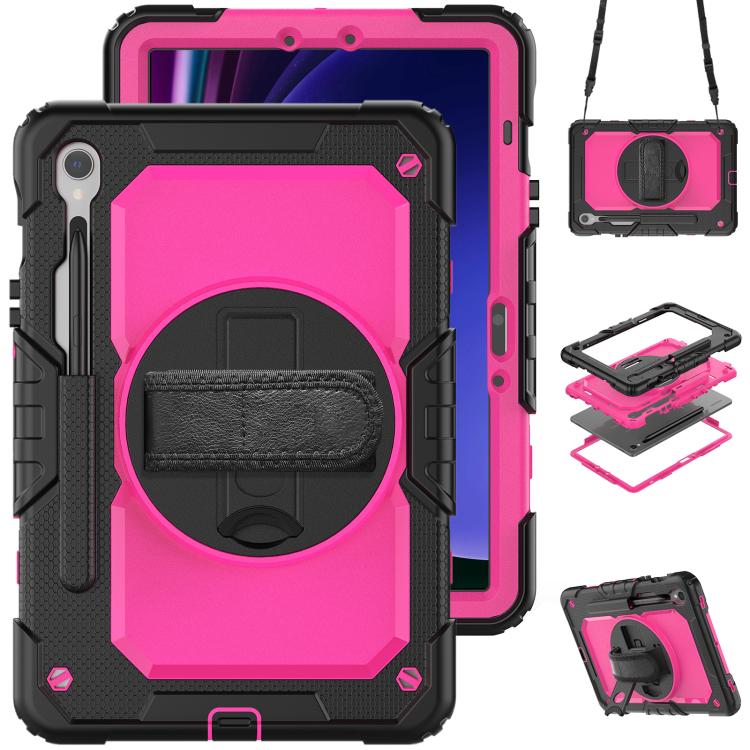 Silicone Hybrid PC Tablet Case with Shoulder Strap, For Samsung Galaxy Tab S10 Lite / S10 FE, For Samsung Galaxy Tab S11, For Samsung Galaxy Tab S10 FE+