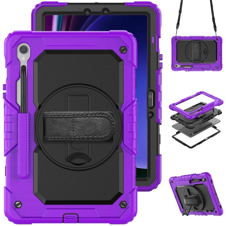 Silicone Hybrid PC Tablet Case with Shoulder Strap, For Samsung Galaxy Tab S10 Lite / S10 FE, For Samsung Galaxy Tab S11, For Samsung Galaxy Tab S10 FE+