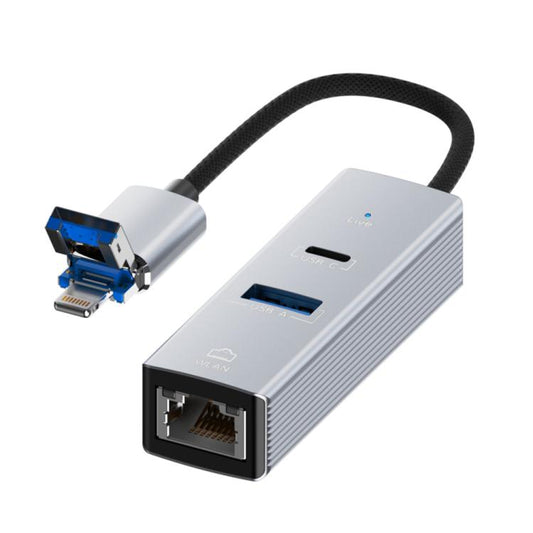 Convertidor de concentrador USB/8 pines a USB-A RJ45 tipo C, USB/8 pines