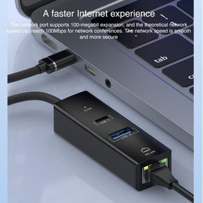 USB / 8 Pin to Type-C RJ45 USB-A HUB Expand Converter, USB / 8 Pin