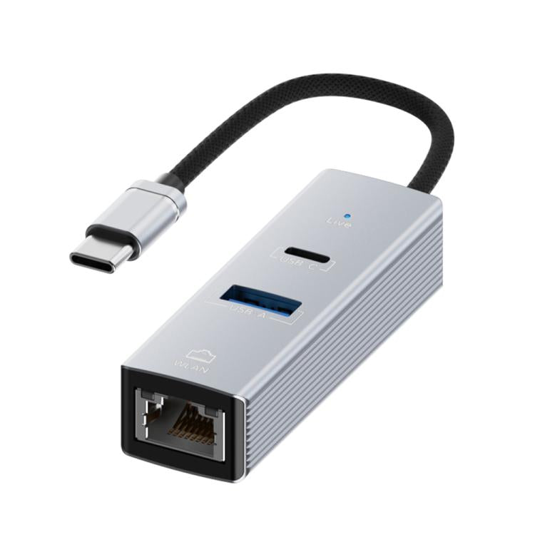 Type-C to Type-C RJ45 USB-A HUB Expand Converter