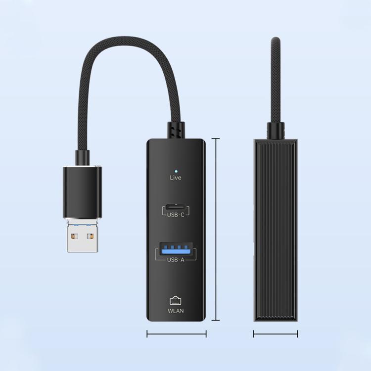 Type-C to Type-C RJ45 USB-A HUB Expand Converter