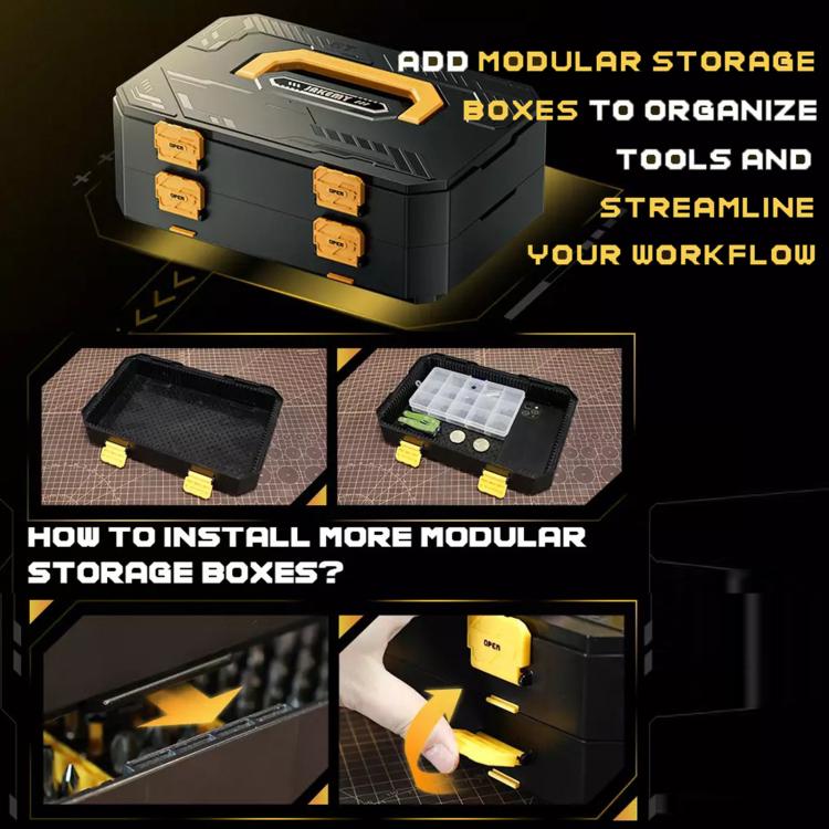 Jakemy JM-8198 135 in 1 Modular Manual Tool Box, Jakemy JM-8198