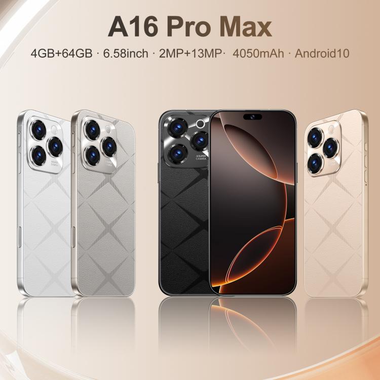 A16 Pro Max / PDA89-B, 4GB+64GB, 6.58 inch Android 10 MTK6739 Quad Core, Network: 4G, OTG, Dual SIM, EU Plug, US Plug, UK Plug, AU Plug