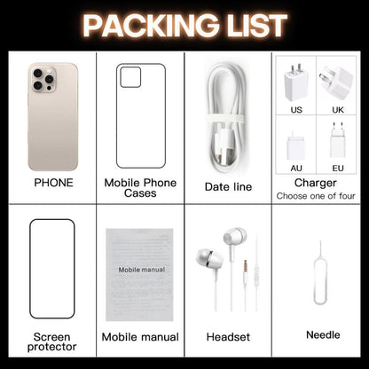 I16 Pro Max / PDQ6, 4GB+64GB, 6.58 inch Android 10 MTK6739 Quad Core, Network: 4G, Dual SIM, EU Plug, US Plug, UK Plug, AU Plug