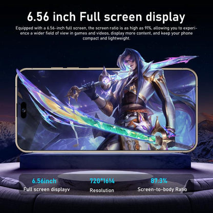 I16 Pro Max / RAi3, 3 Go + 64 Go, 6,56 pouces Android 10 MTK6739 Quad Core, Réseau : 4G, Double SIM, Prise UE, Prise US, Prise UK, Prise AU