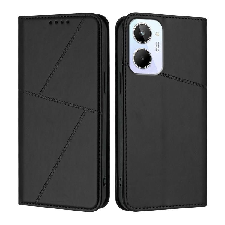 Strong Magnetic Frosted Flip Leather Phone Case, For Realme 10 Pro+, For Realme 10 4G, For Realme C30, For Realme 9 Pro+
