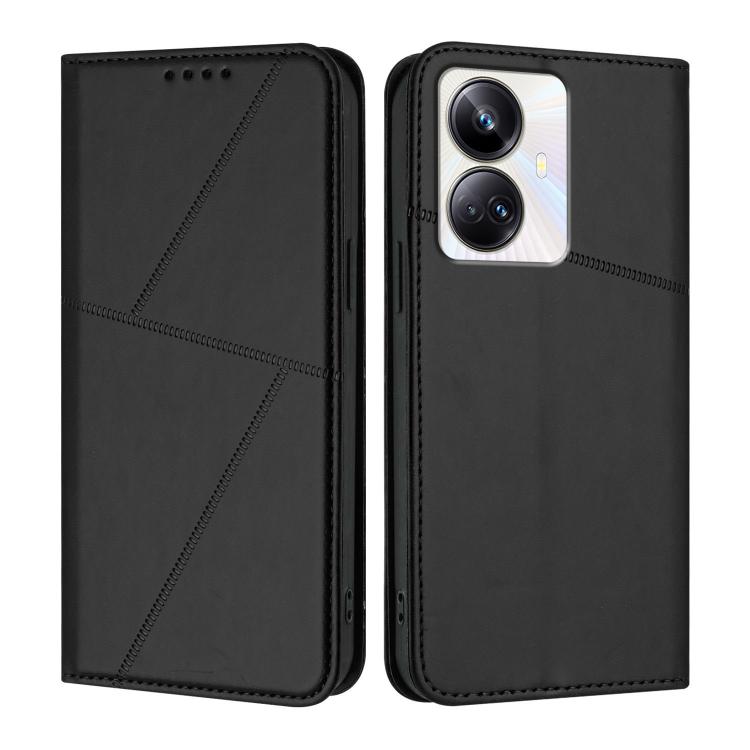 Strong Magnetic Frosted Flip Leather Phone Case, For Realme 10 Pro+, For Realme 10 4G, For Realme C30, For Realme 9 Pro+