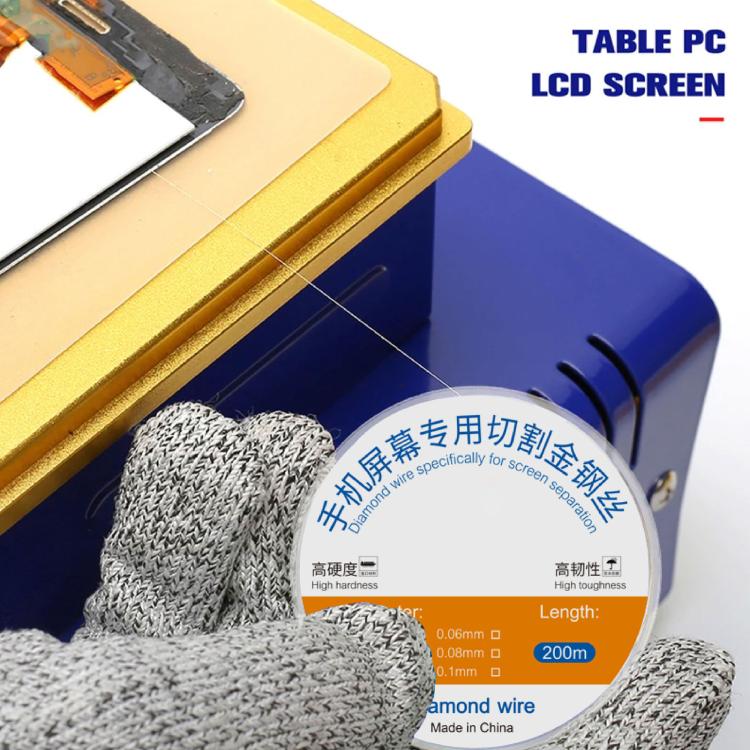 200m Screen Separation Specifically Diamond Cutting Wire, 0.1mm, 0.03mm, 0.04mm, 0.06mm, 0.08mm, 0.025mm