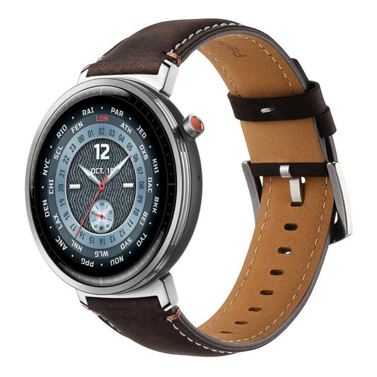 xDfind Bracelet de montre en cuir Crazy Horse plat avec boucle ardillon, 20 mm, 22 mm