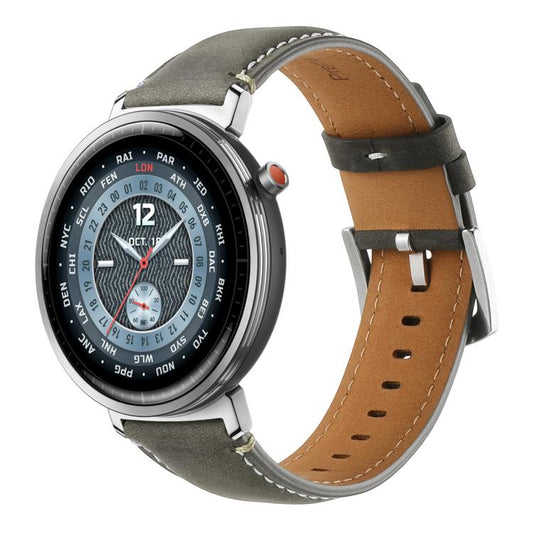 xDfind Bracelet de montre en cuir Crazy Horse plat avec boucle ardillon, 20 mm, 22 mm