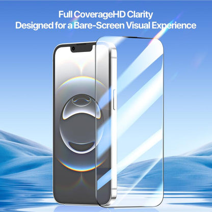 DUX DUCIS Roga Series 2.5D HD Fully Transparent Tempered Screen Protector with Dust Removal Quick-Attach Box, For iPhone 17e / 16e, For iPhone 17 Pro Max, For iPhone 17 Pro, For iPhone 17, For iPhone 16 Pro Max, For iPhone 16 Pro