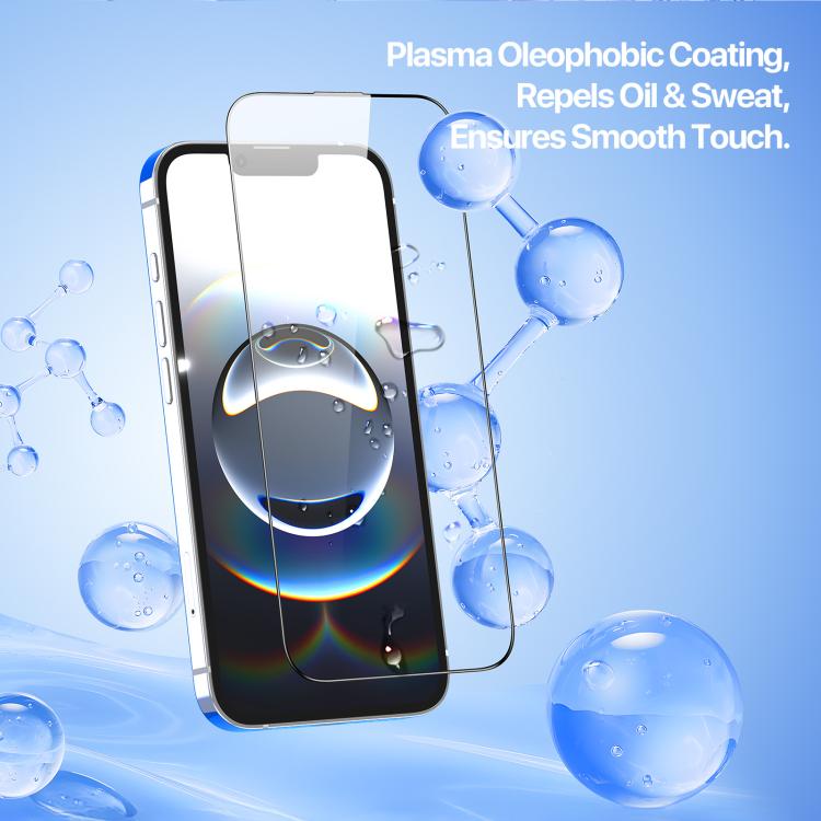 DUX DUCIS Roga Series 2.5D HD Fully Transparent Tempered Screen Protector with Dust Removal Quick-Attach Box, For iPhone 17e / 16e, For iPhone 17 Pro Max, For iPhone 17 Pro, For iPhone 17, For iPhone 16 Pro Max, For iPhone 16 Pro