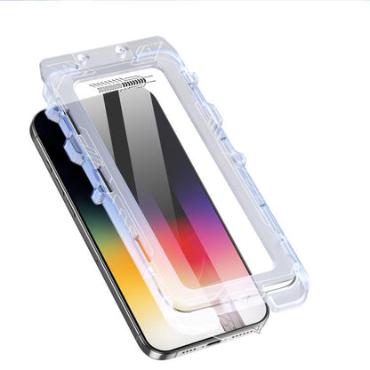 DUX DUCIS Roga Series 2.5D HD Volltransparenter Displayschutz aus gehärtetem Glas mit Staubentfernungs-Schnellinstallationsbox, Für iPhone 17e / 16e, Für iPhone 17 Pro Max, Für iPhone 17 Pro, Für iPhone 17, Für iPhone 16 Pro Max, Für iPhone 16 Pro