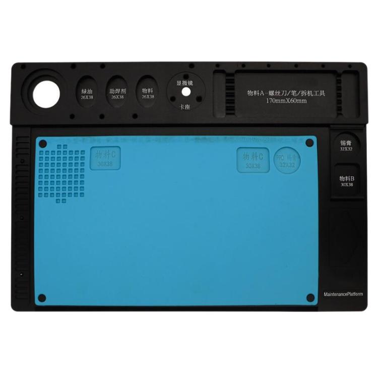 Microscope Aluminum Alloy Stand Base Heat-Resistant Silicone Pad