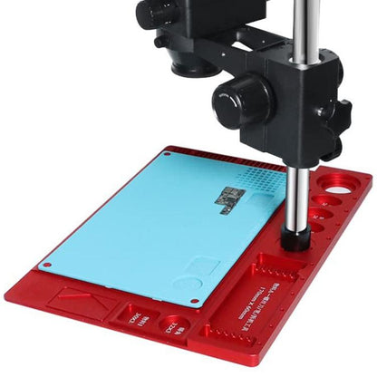 Microscope Aluminum Alloy Stand Base Heat-Resistant Silicone Pad