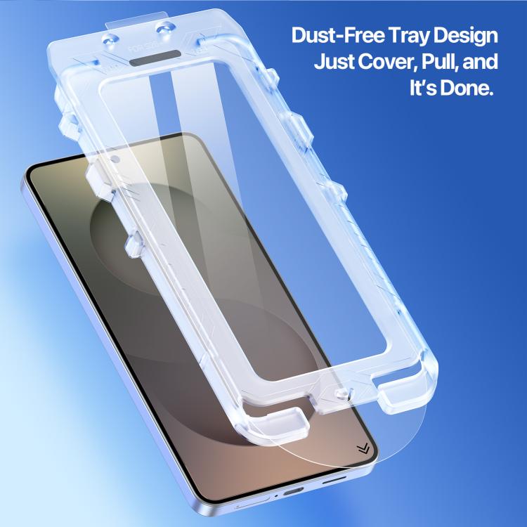 DUX DUCIS Roga Series 2.5D HD Fully Transparent Tempered Screen Protector with Dust Removal Quick-Attach Box, For Samsung Galaxy S26+ 5G, For Samsung Galaxy S26 Ultra 5G, For Samsung Galaxy S26 5G, For Samsung Galaxy S25 Edge 5G                        ...