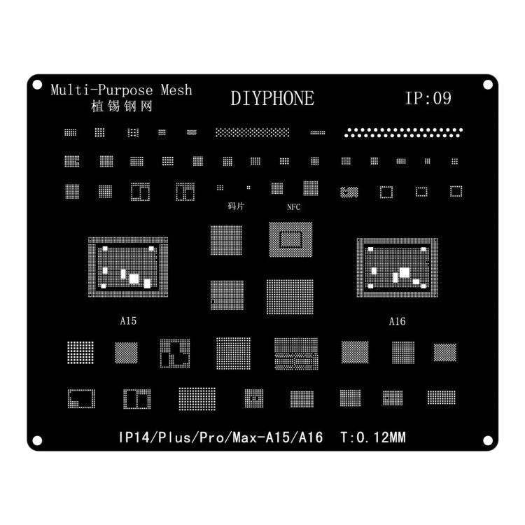 Precision laser-cut Accurate Positioning Anti-shift BGA Reballing Stencil, For iPhone 15-15 Pro Max, For iPhone 14-14 Pro Max, For iPhone 13-13 Pro Max