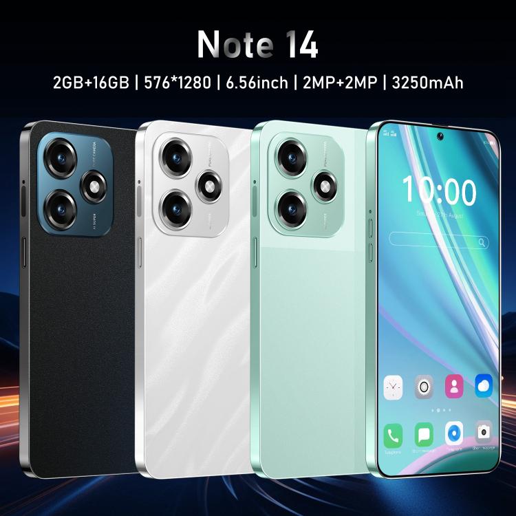 Note 14 / ZKU291, 2GB+16GB, 6.56 inch Android 8.1 MTK6580A Quad Core, Network: 3G, Dual SIM, EU Plug, US Plug, UK Plug, AU Plug