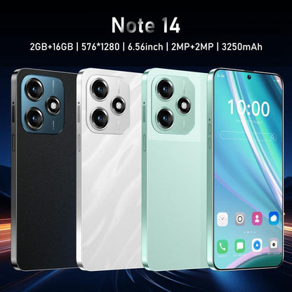 Note 14 / ZKU291, 2GB+16GB, 6.56 inch Android 8.1 MTK6580A Quad Core, Network: 3G, Dual SIM, EU Plug, US Plug, UK Plug, AU Plug