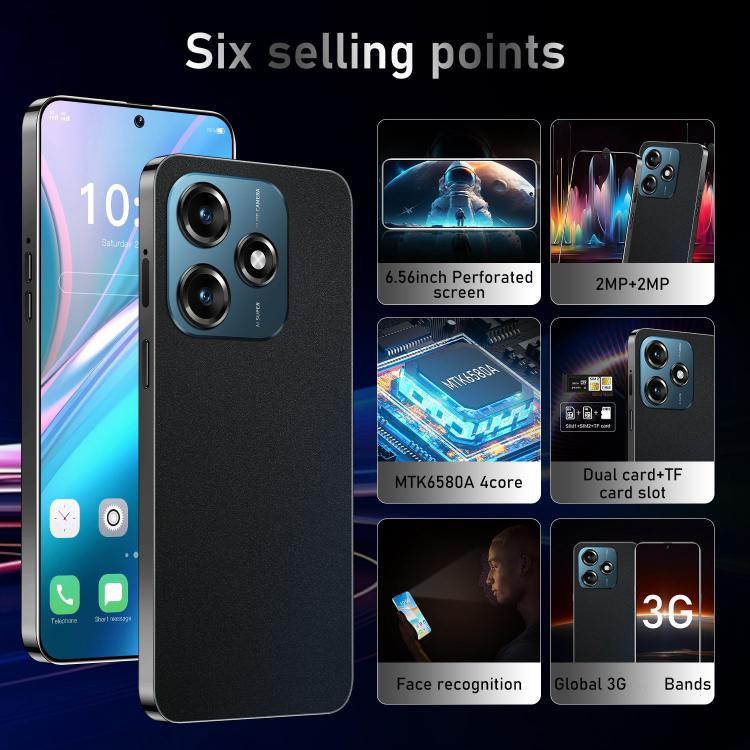Note 14 / ZKU291, 2 Go+16 Go, Android 8.1 MTK6580A Quad Core 6,56 pouces, Réseau : 3G, Double SIM, Prise UE, Prise US, Prise UK, Prise AU