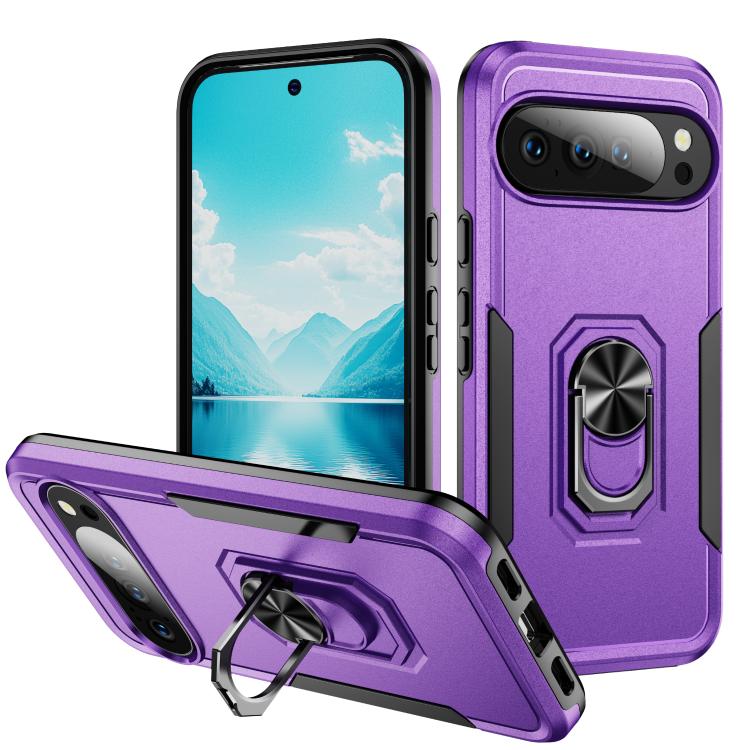 Pioneer Armor Heavy Duty PC + TPU Phone Case with Holder, For Google Pixel 11 Pro XL, For Google Pixel 11, For Google Pixel 11 Pro, For Google Pixel 10 Pro XL, For Google Pixel 10 Pro, For Google Pixel 10, For Google Pixel 9a