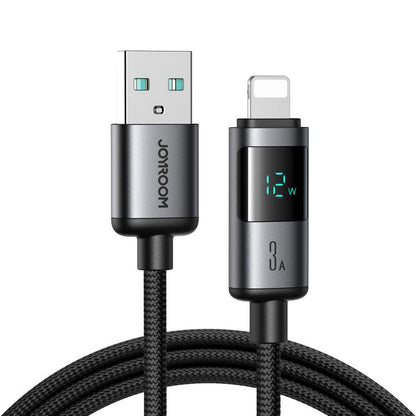 JOYROOM S-A16 Pro Prism Series 3A Digital Display USB to 8 Pin Fast Charging Data Cable, Length: 1.2m, USB to 8 Pin