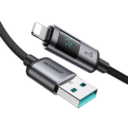 JOYROOM S-A16 Pro Prism Series 3A Digital Display USB to 8 Pin Fast Charging Data Cable, Length: 1.2m, USB to 8 Pin