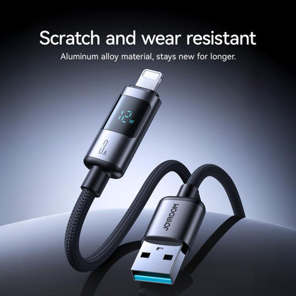 JOYROOM S-A16 Pro Prism Series 3A Digital Display USB to 8 Pin Fast Charging Data Cable, Length: 1.2m, USB to 8 Pin