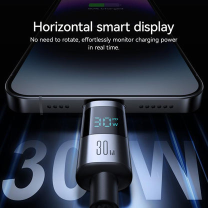 JOYROOM S-A16 Pro Prism Series 30W Digital Display Type-C to 8 Pin Fast Charging Data Cable, Length: 1.2m, Type-C to 8 Pin