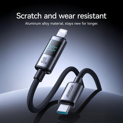 JOYROOM S-A16 Pro Prism Series 30W Digital Display Type-C to 8 Pin Fast Charging Data Cable, Length: 1.2m, Type-C to 8 Pin