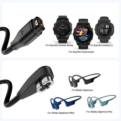 2 in 1 Earphone & Smart Watch Charging Adapter Cable for Shokz & Garmin, Type-C, USB