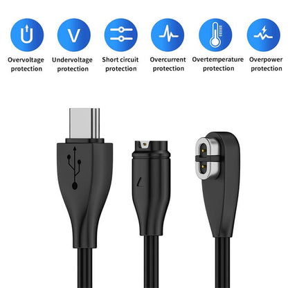 2 in 1 Earphone & Smart Watch Charging Adapter Cable for Shokz & Garmin, Type-C, USB