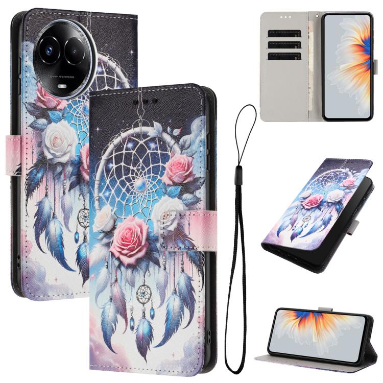 Color Drawing Pattern Leather Phone Case, For Realme 11 5G Global / 11x / C67 5G, For Realme C53 / Narzo N53 / C51, For Realme C65 4G, For Realme C55