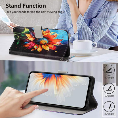 Color Drawing Pattern Leather Phone Case, For Realme C53 / Narzo N53 / C51, For Realme C65 4G, For Realme C55